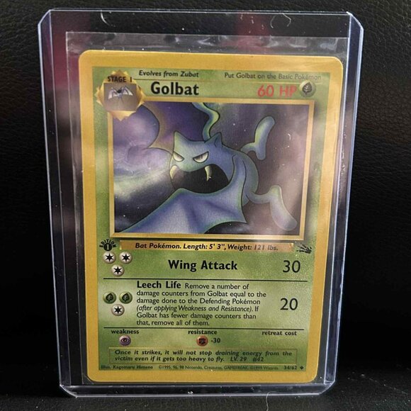 Golbat - 34/62 - Uncommon - 1st Edition  Fossil Pokemon Trading Card - Picture 1 of 1
